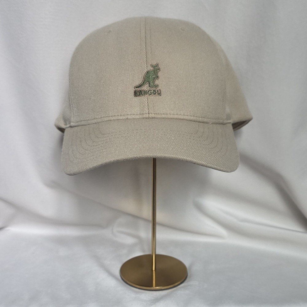 Kangol Beige Wool Flexfit Baseball Cap Hat Stretch Solid Men's L/XL Casual